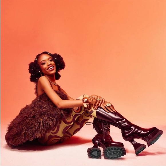 NEW John Fluevog MUNSTER MAX MAGNOLIA ZIP-UP PLATFORM TALL BOOTS Size 11 - Picture 15 of 16